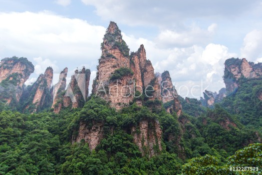 Picture of Zhangjiajie National forest park at Wulingyuan Hunan China